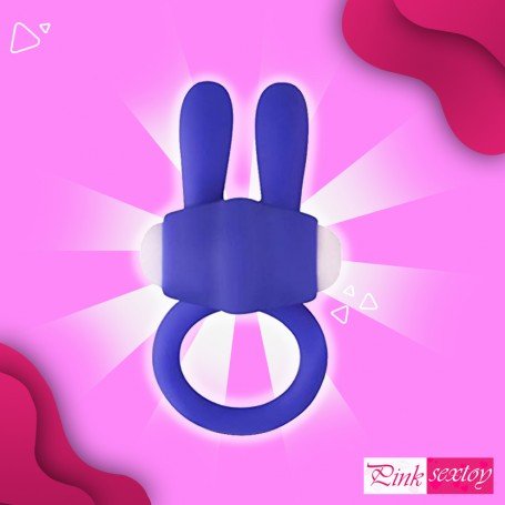 Kingfansion Mini Vibrating Rabbit Cock Ring (Blue) CR-017
