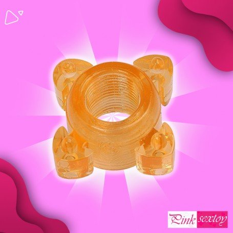 Transparent 4 Tube FingerCock Ring CR-010