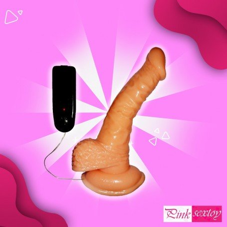 Whoppers Curved Vibrating Suction Cup Realistic Vibrator RSV-078