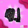 Strap On Dildo Harness with Big Black Dildo Vibrator SO-027