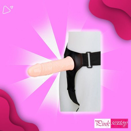 LeLuv 8 Male Hollow Vibrating Strap On SO-016