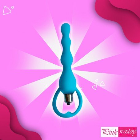 BLUE SILICONE ANAL VIBRATOR AD-029