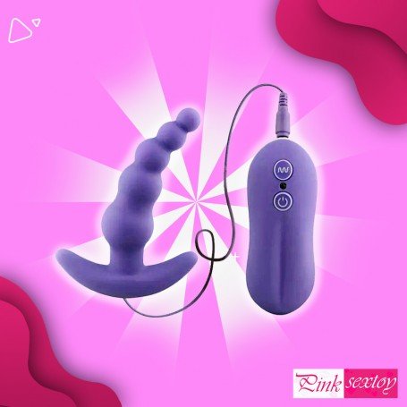VIBRATING ANAL PLUG BEADS PROSTATE MASSAGER AD-028