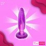 Purple Jelly Anal Vibrating Butt Plug With Suction Cup AD-024