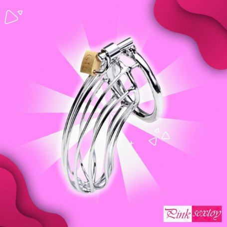 Stainless Steel Iron Wire Male Chastity Lock BDSM-016