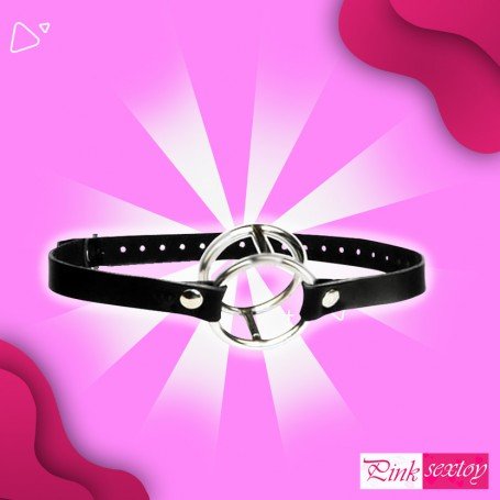 Double Metal Ring Gag for Him & Her BDSM-003