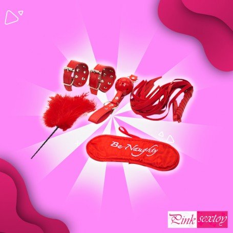 BDSM SEX KIT Bracelet+Whip+Goggles+Feather+Mouth Ball Gag BDSM-001