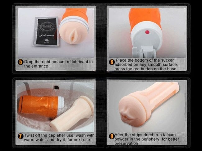 steps to use Hands-Free Electrical Male Stroker Cups